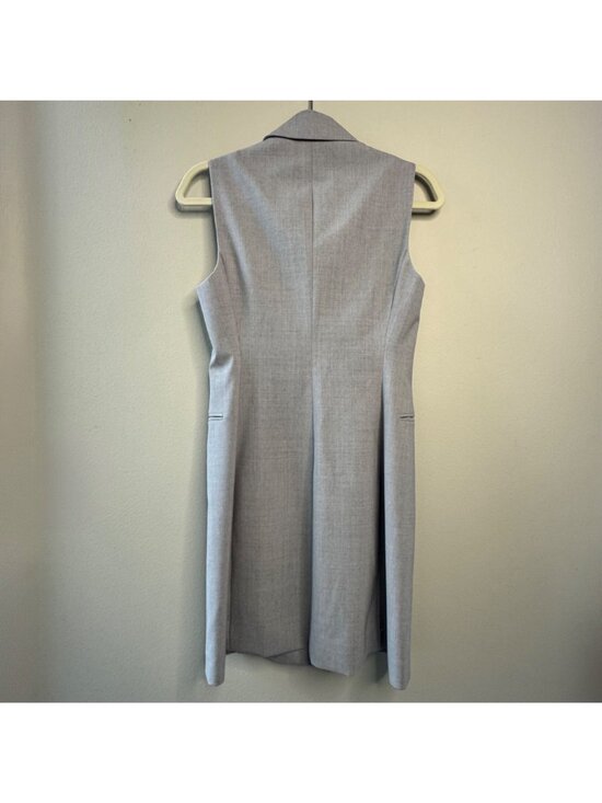 THEORY Blazer Dress Womens 4 Sleeveless Gray Stretch Wool Minimalist Tailored Of - Picture 2 of 13